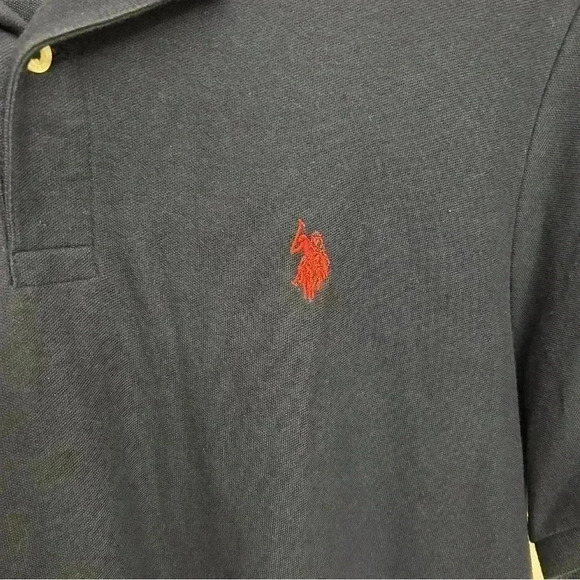 US Polo Assn Shirt Men's Blue Navy Short Length Collared Top Association Size L - Picture 3 of 6